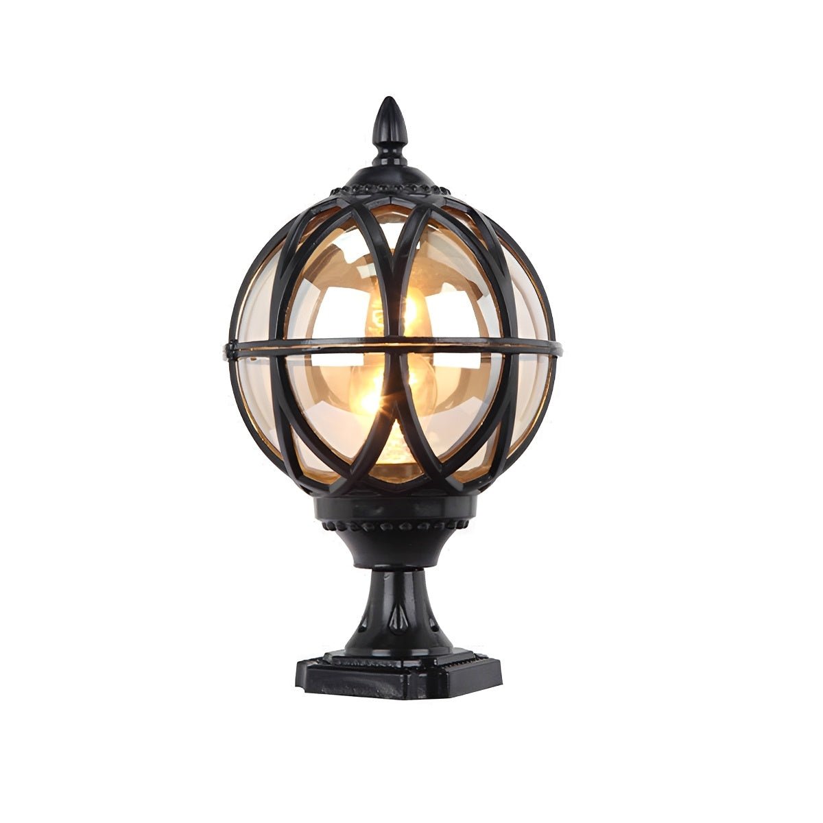 Farmhouse Round Ball Waterproof Outdoor Fence Post Lights