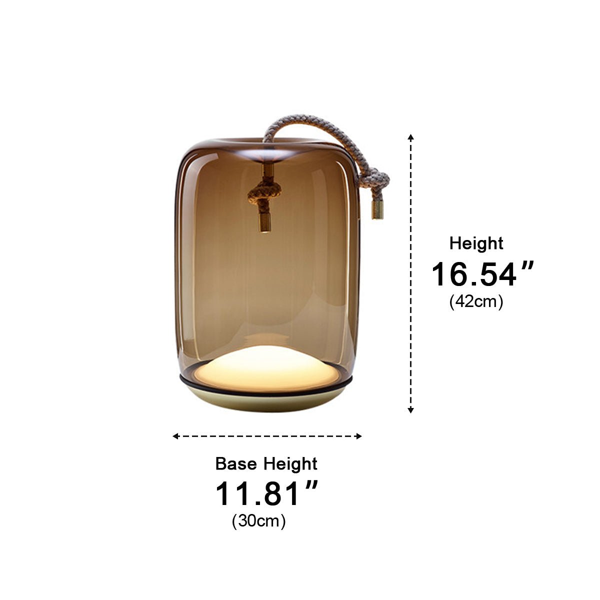 Glass Cylinder Waterproof LED Outdoor Portable Lantern Floor Lamp