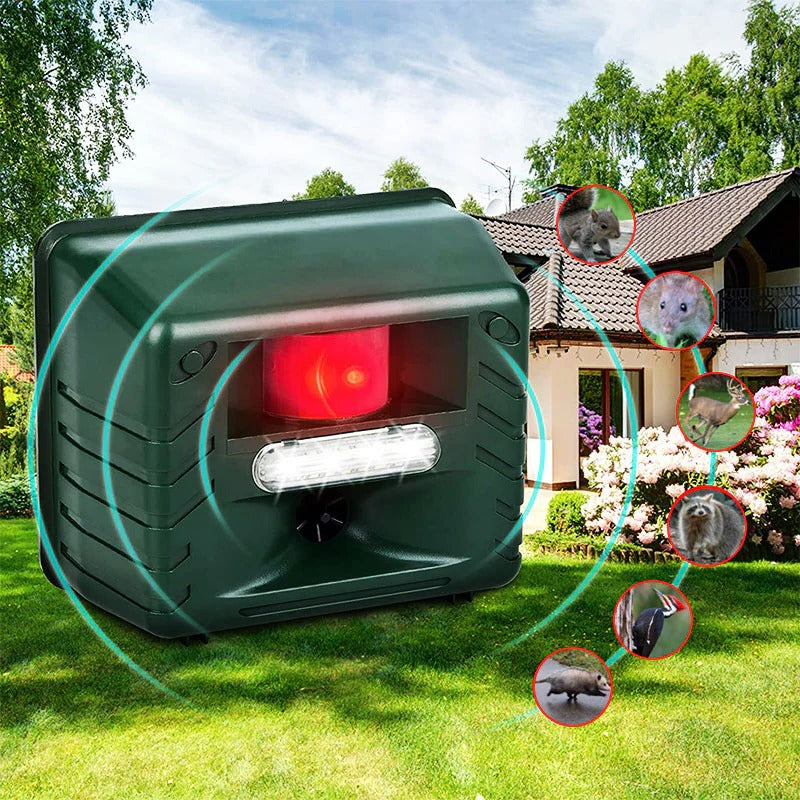 Ultrasonic Animal Repeller Garden Deterrent With LED Light Summer 2025 Outdoor Pest Control