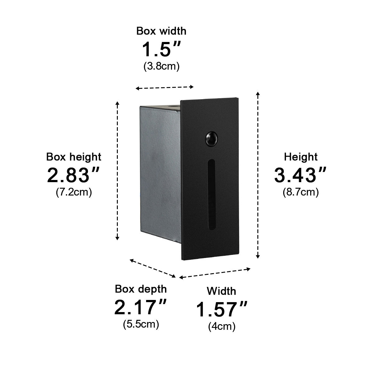 Indoor Minimalist Motion Sensor LED Recessed Stairway Wall Light