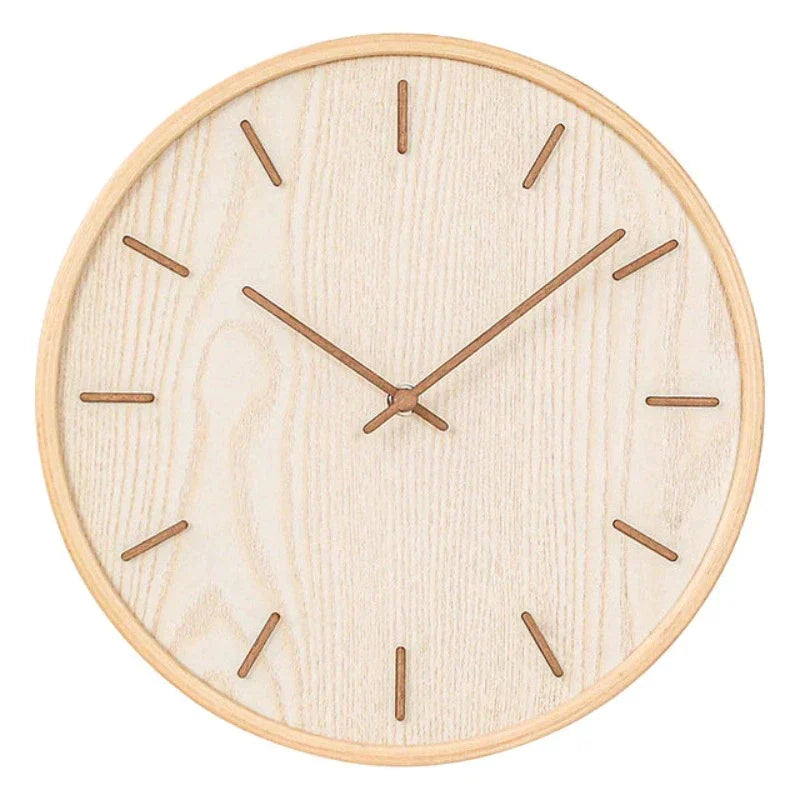 CasaFinesse™ Japanese-Style Wooden Wall Clock