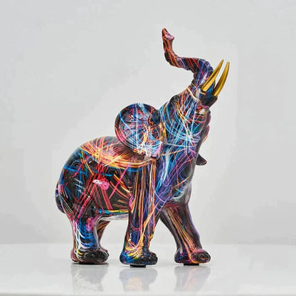 CasaFinesse™ Creative Graffiti Elephant Figurine