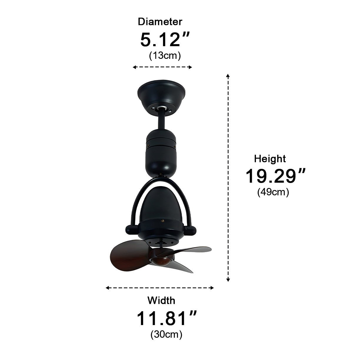 Modern 300° Rotation 6-Speed DC Motor Ceiling Fan