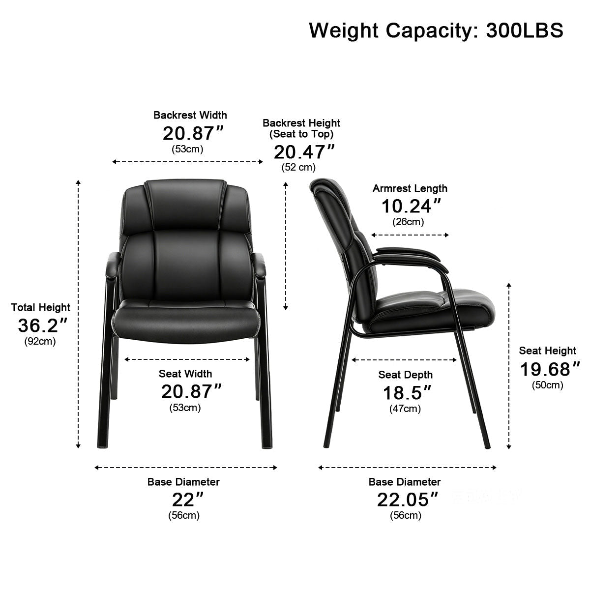 Modern Conference Office Chair with Padded Arms