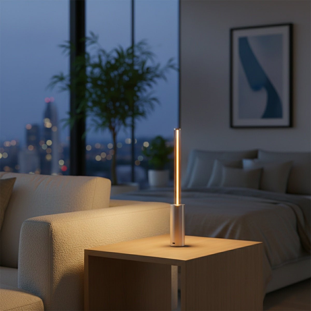 Modern Cylinder Dimmable LED Table Lamp Ambient Light - Flare Shack