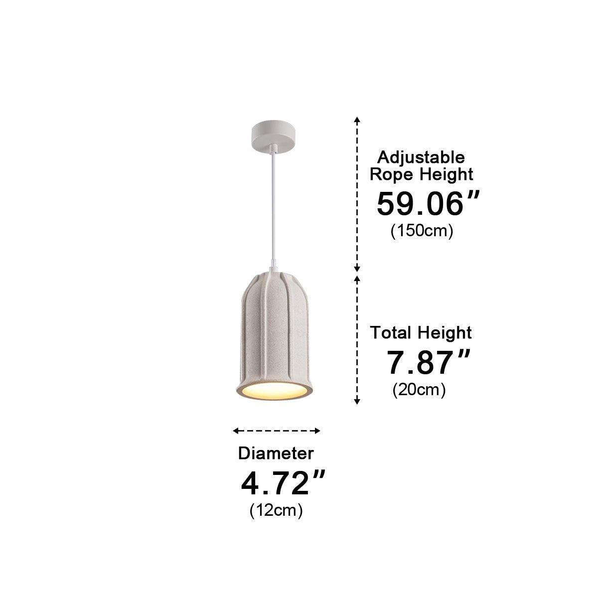 Modern Minimalist Bell Concrete LED Pendant Lights