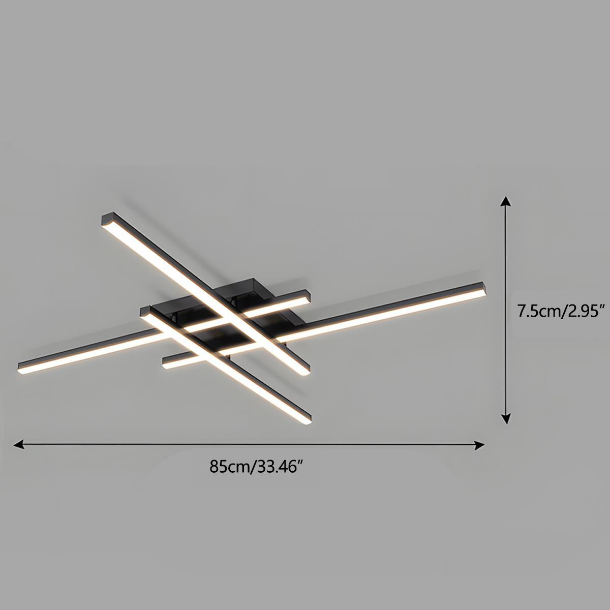 Modern Minimalist Geometric Long Strip LED Ceiling Light