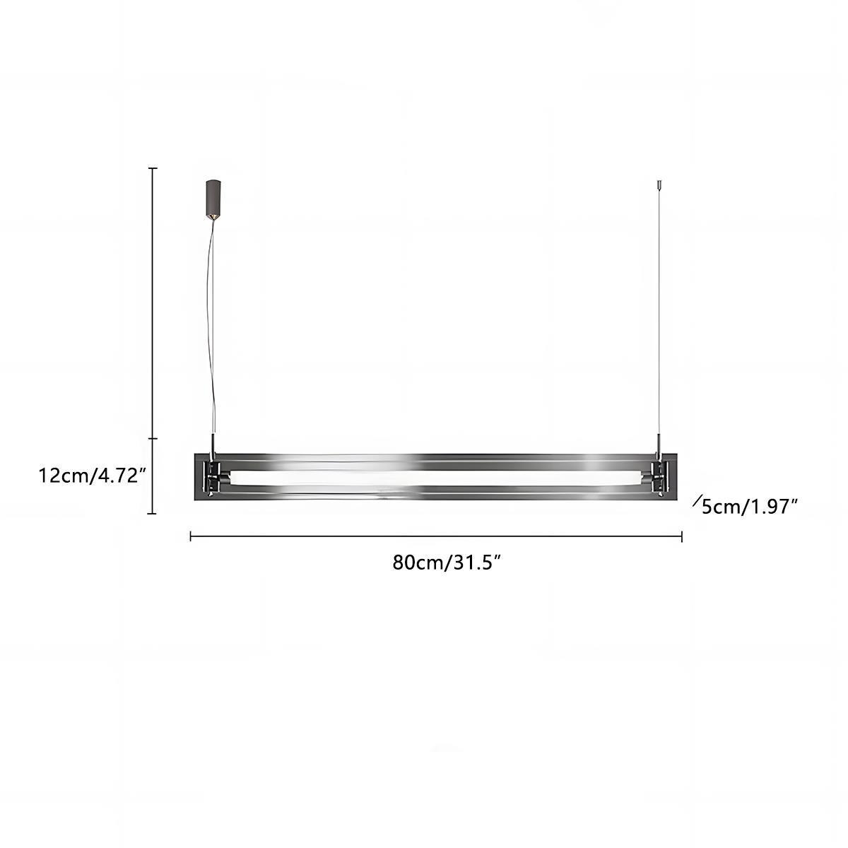 Modern Minimalist Glass LED Frame Light Strip Pendant Lights