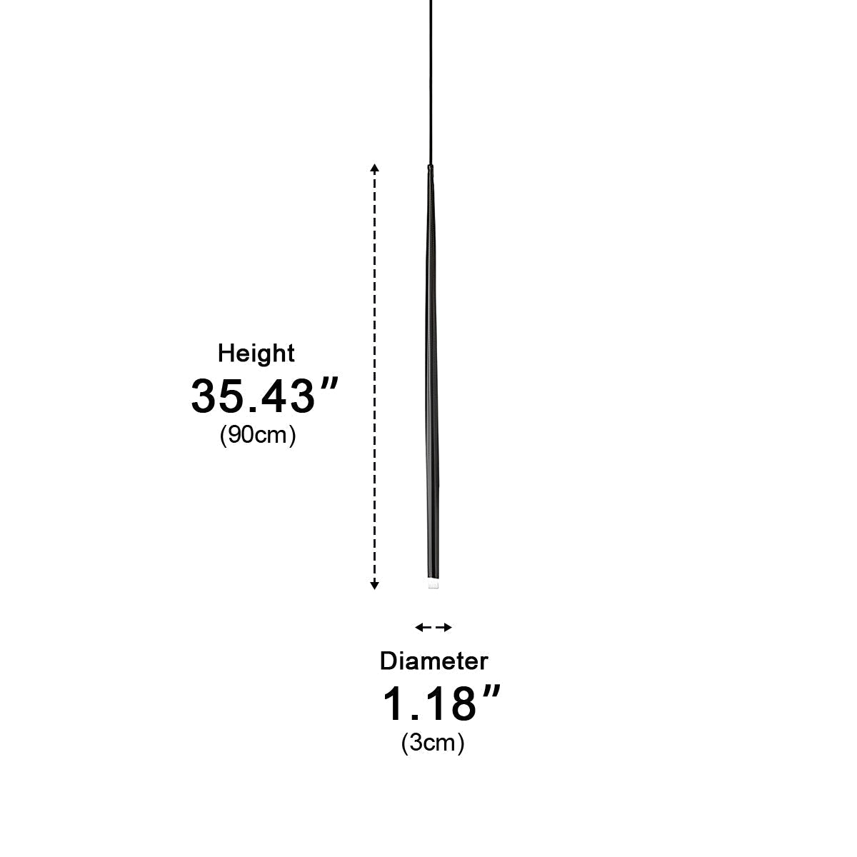 Modern Minimalist Linear Long Strip Bar LED Pendant Lights