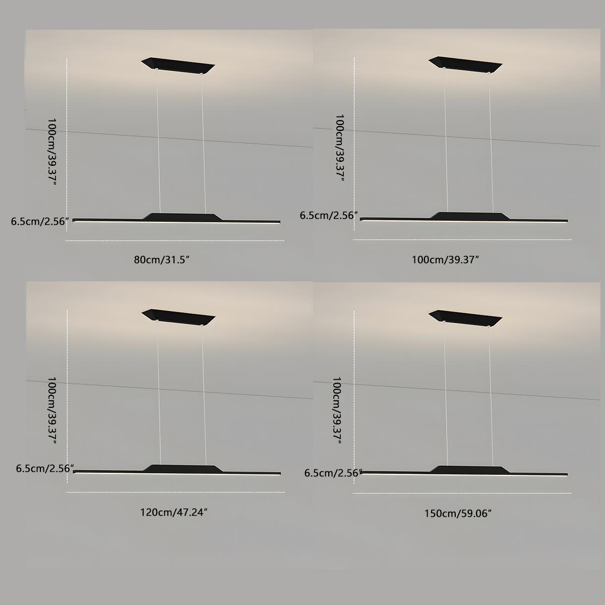 Modern Minimalist Long Strip Light LED Pendant Lights