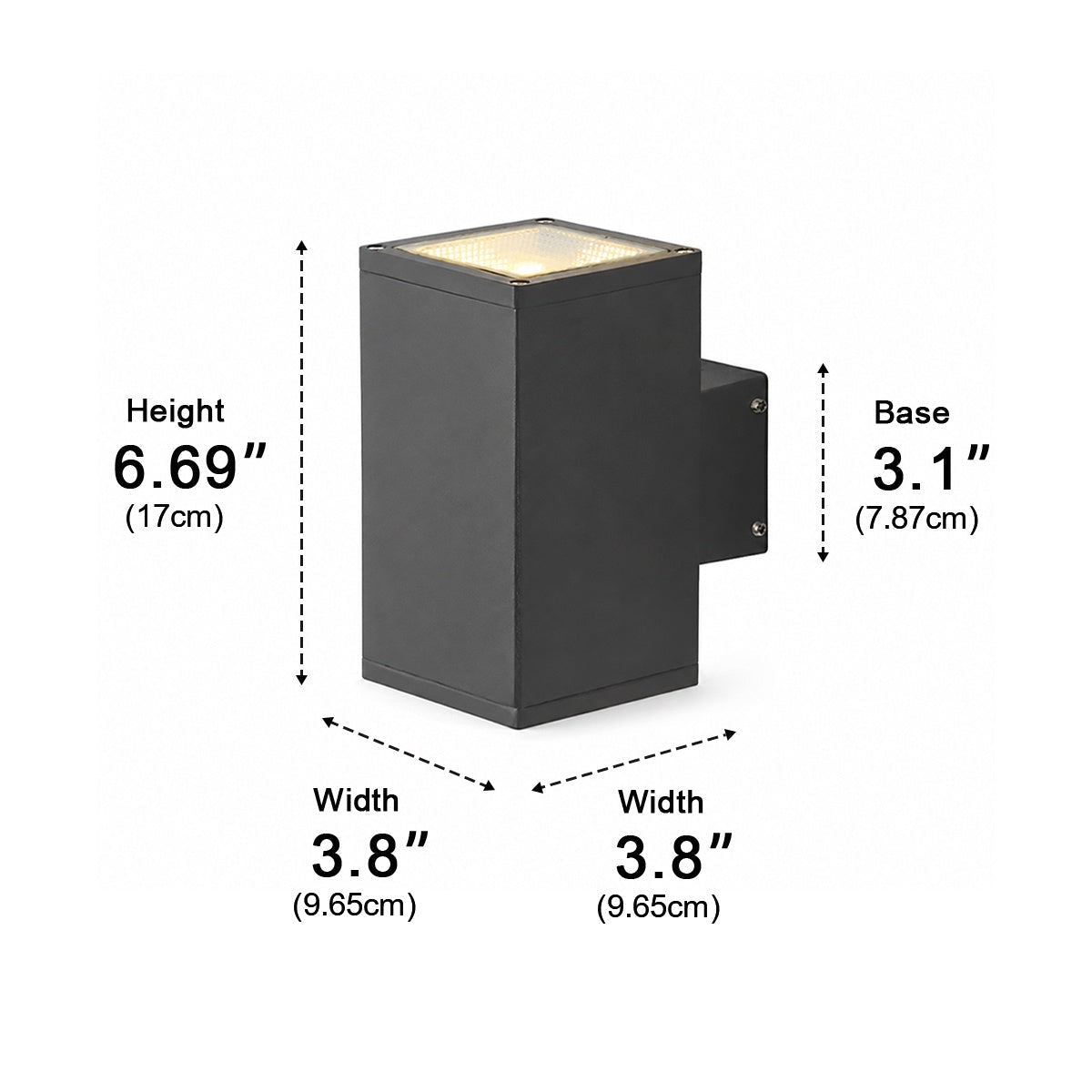 Modern Minimalist Outdoor LED Waterproof Exterior Wall Light for Courtyard Fence