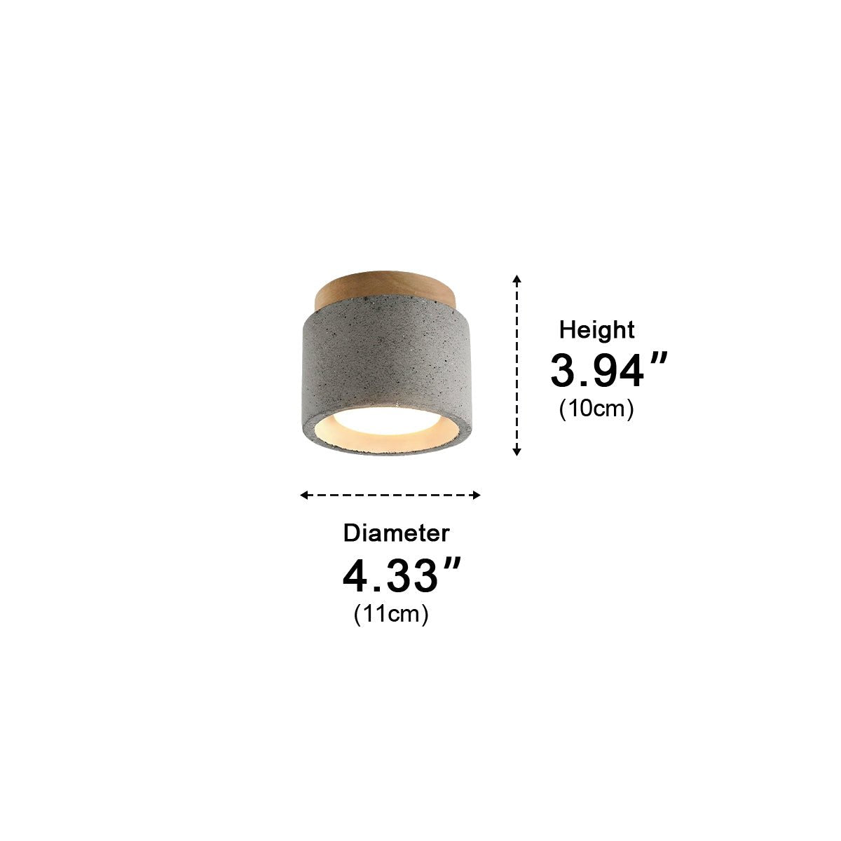 Modern Minimalist Round Concrete LED Ceiling Lights