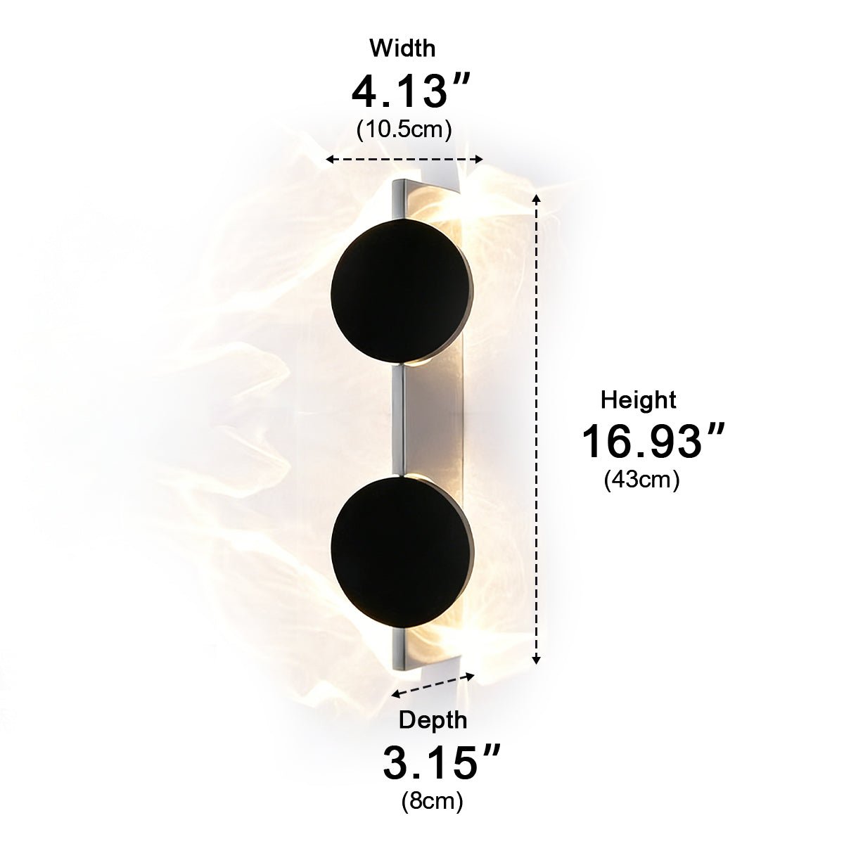 Modern Minimalist Water Waves Rotatable LED Wall Sconce