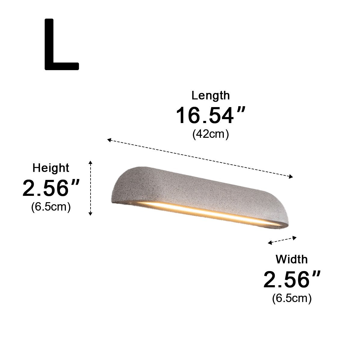 Modern Minimalist Waterproof Outdoor Concrete Long Dome LED Porch Lights