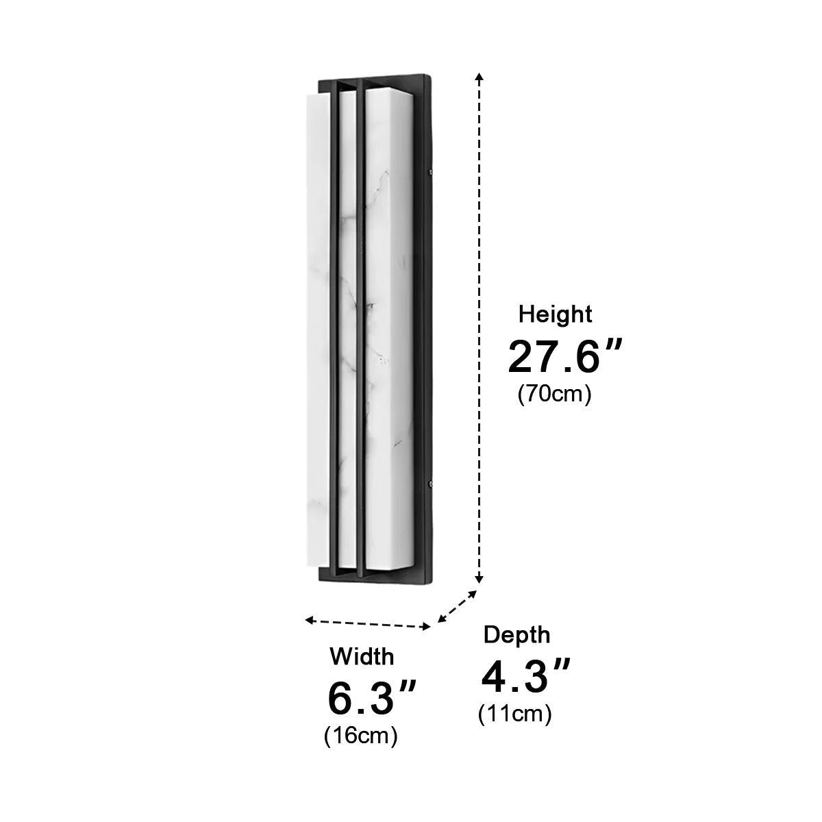 Modern Minimalist Waterproof Rectangular LED Outdoor Wall Light