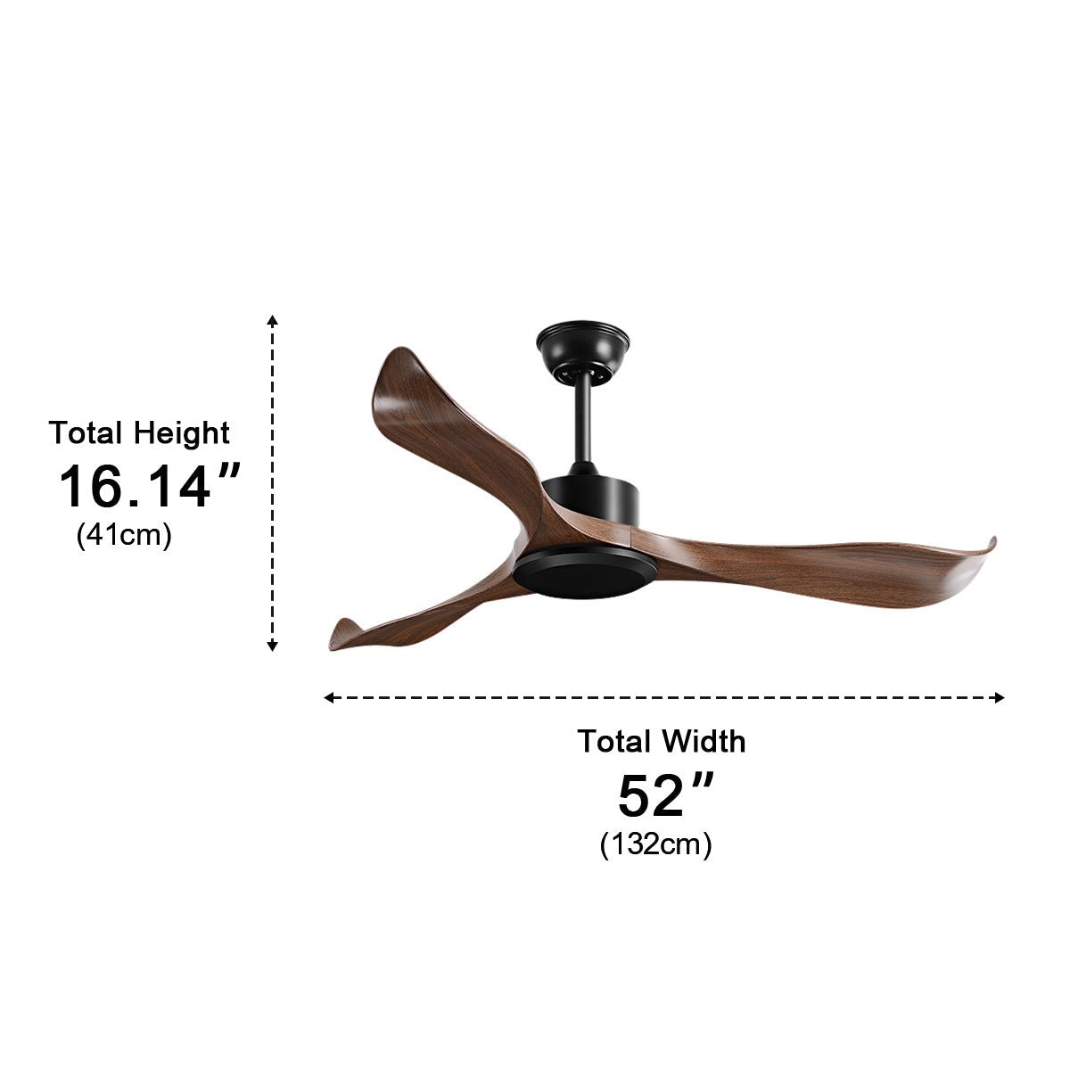Modern Minimalist Wing-inspired Blade DC Motor Reverse Ceiling Fan