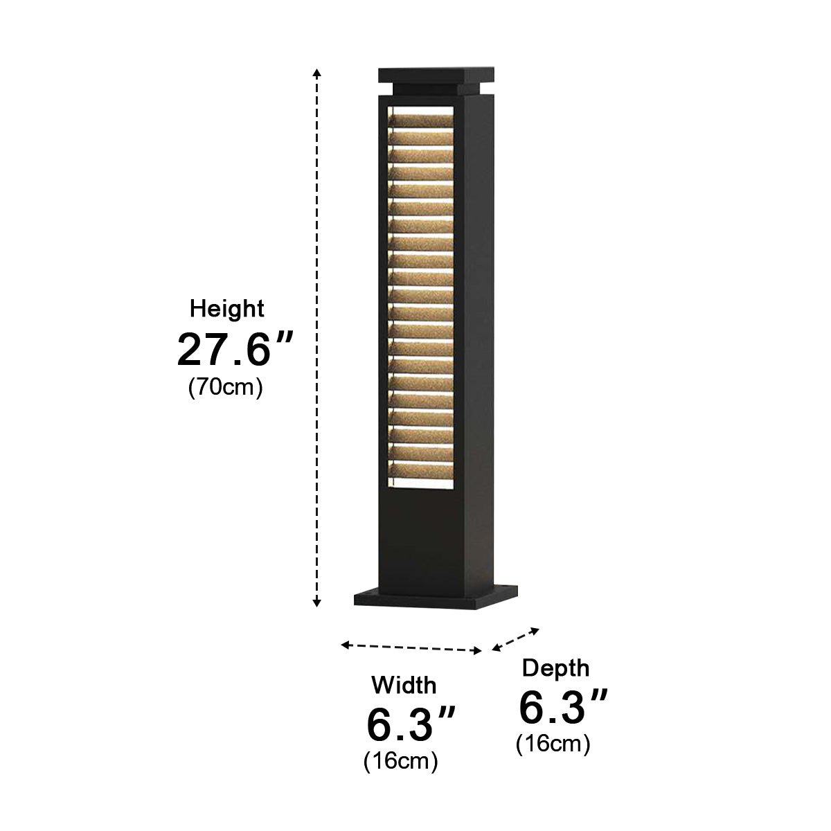 Modern Outdoor Waterproof Grille LED Post Lights Pathway Lights