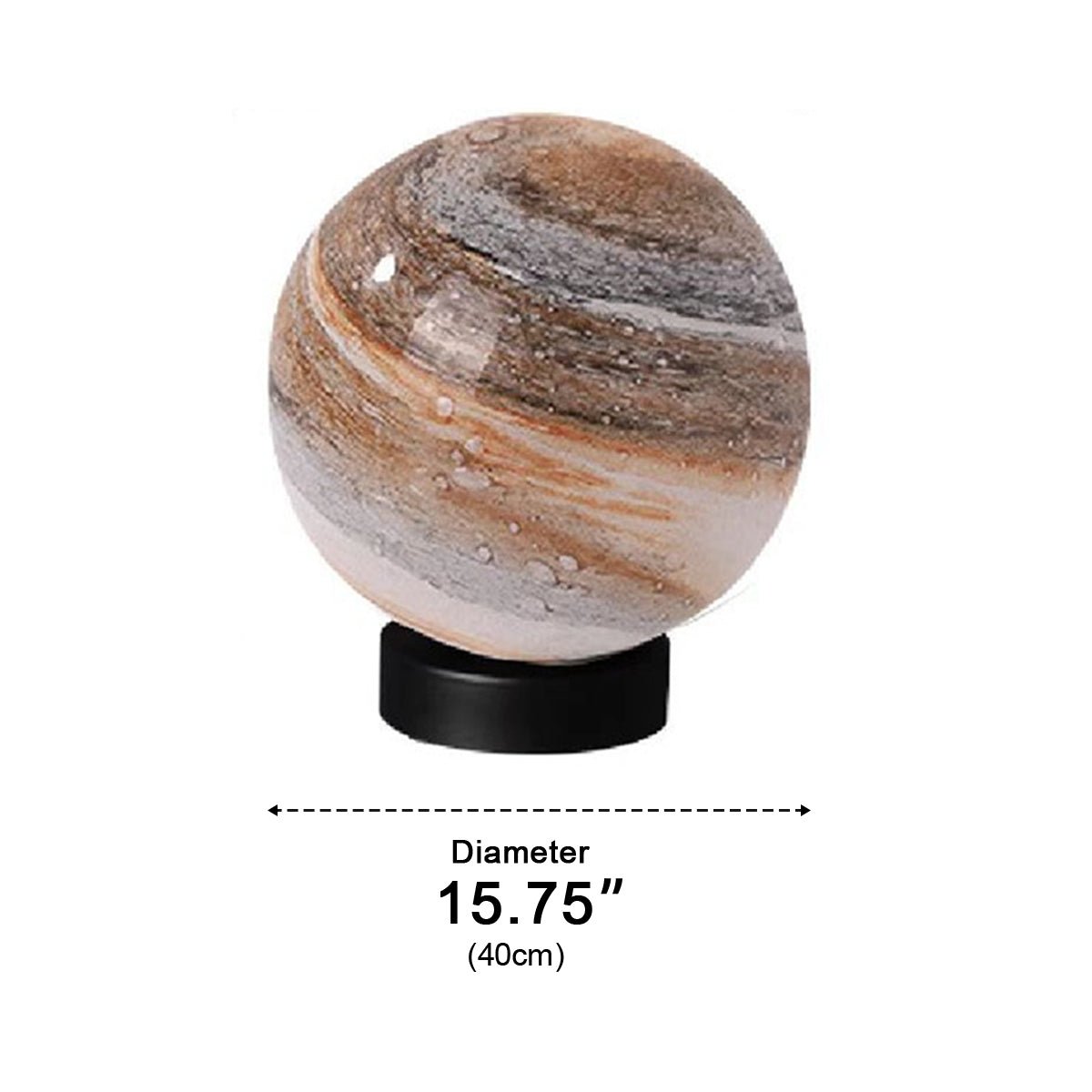 Modern Planet Globe Glass Waterproof Fence Outdoor Post Light