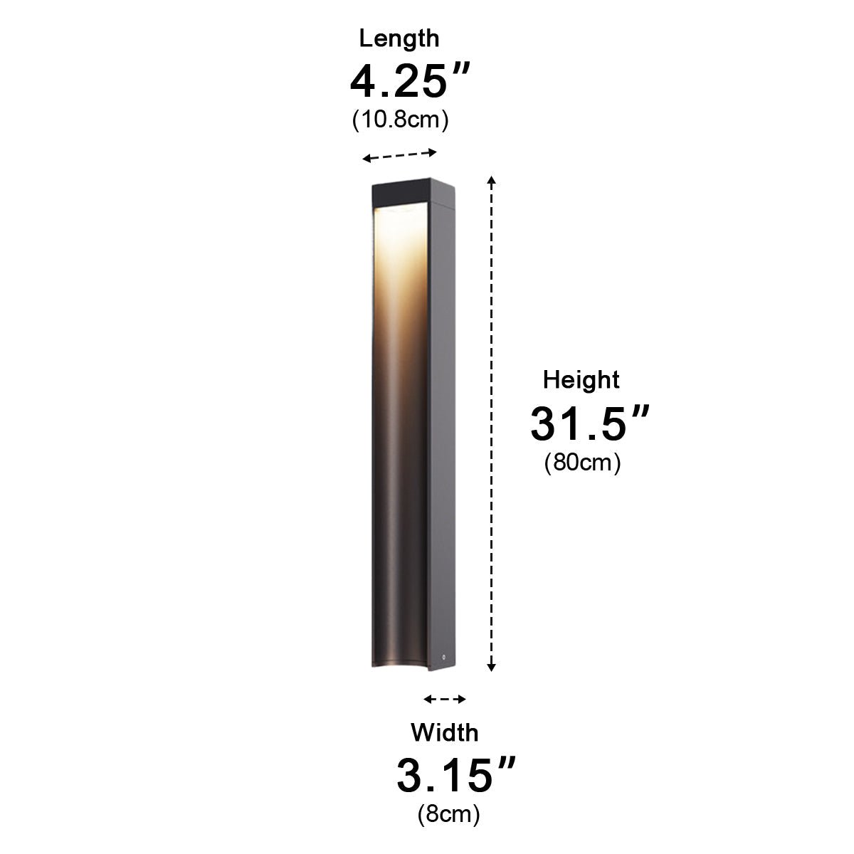 Modern Slim Rectangular LED Outdoor Pathway Lights