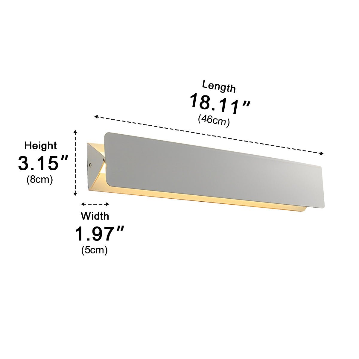 Modern Touch Strip Up and Down LED Wall Sconces