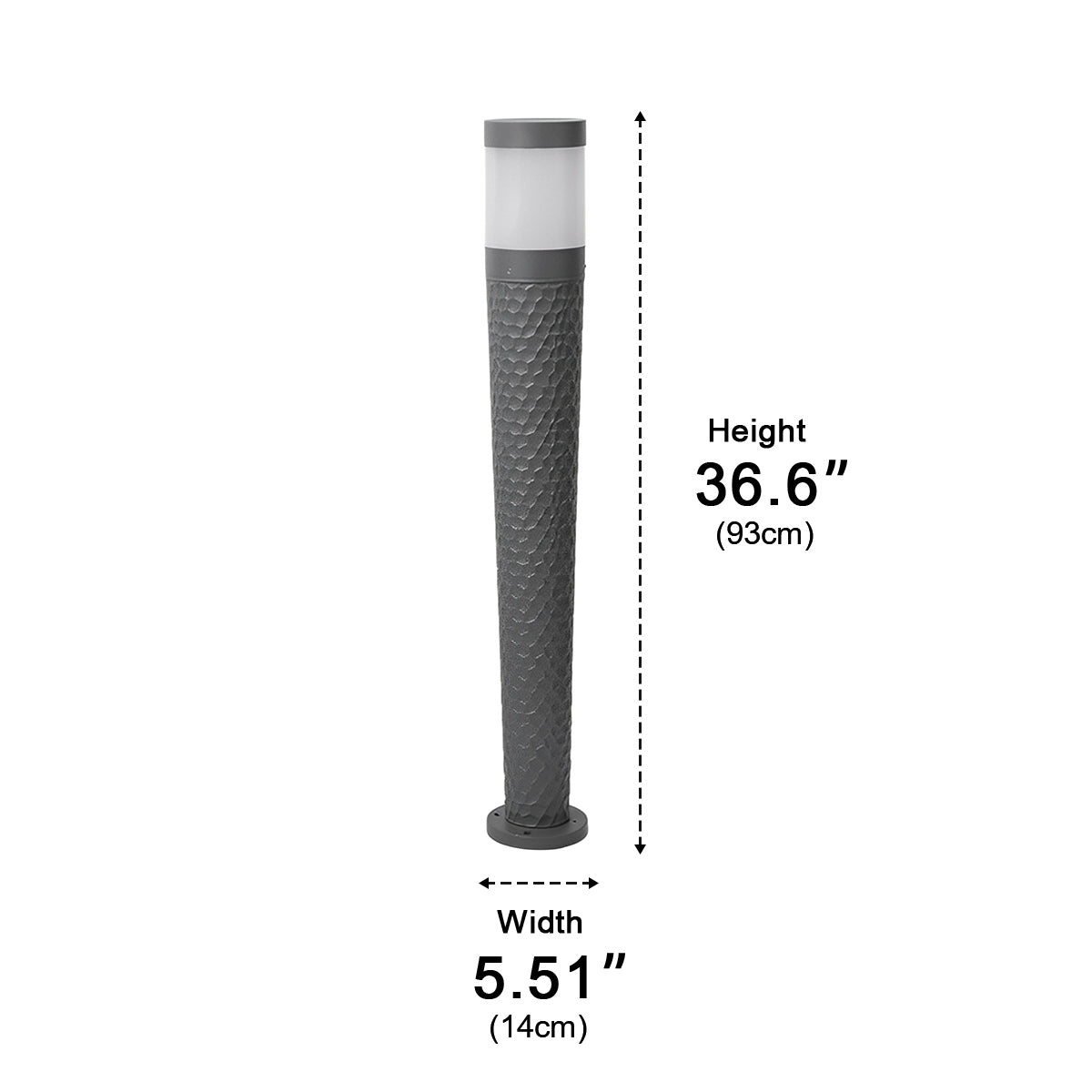 Modern Waterproof Cylinder Outdoor LED Lawn Pillar Lights