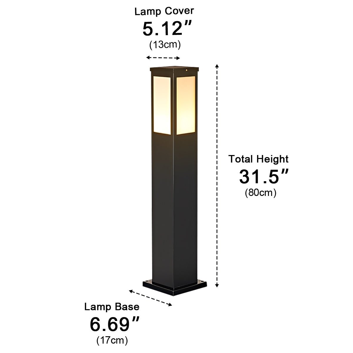 Modern Waterproof Rectangular Outdoor LED Landscape Path Lights