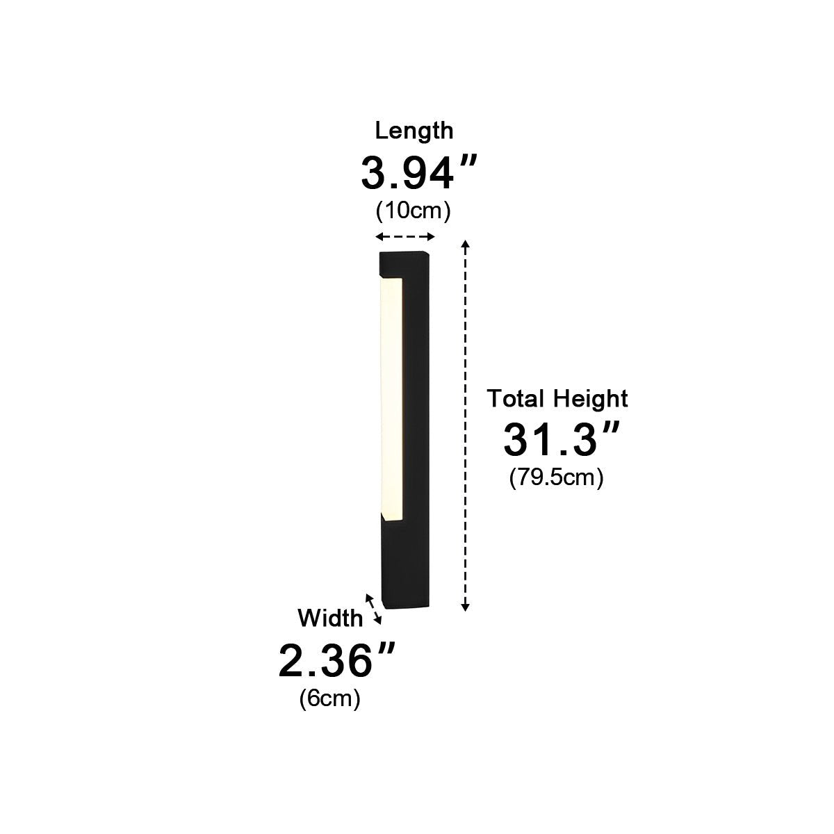 Modern Waterproof Rectangular Outdoor LED Landscape Path Lights