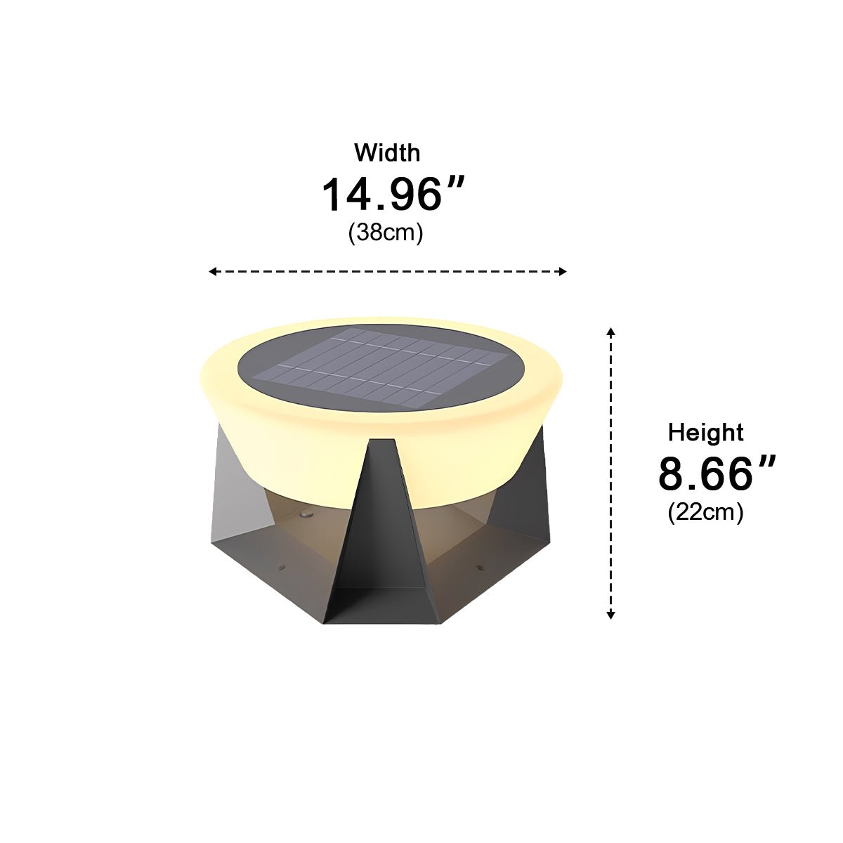 Modern Waterproof Round LED Outdoor Post Lights