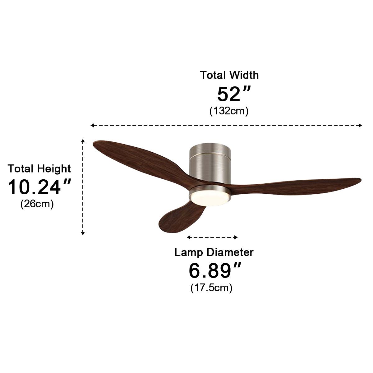 Modern Wing-inspired Blade Reverse Ceiling Fan-with Light
