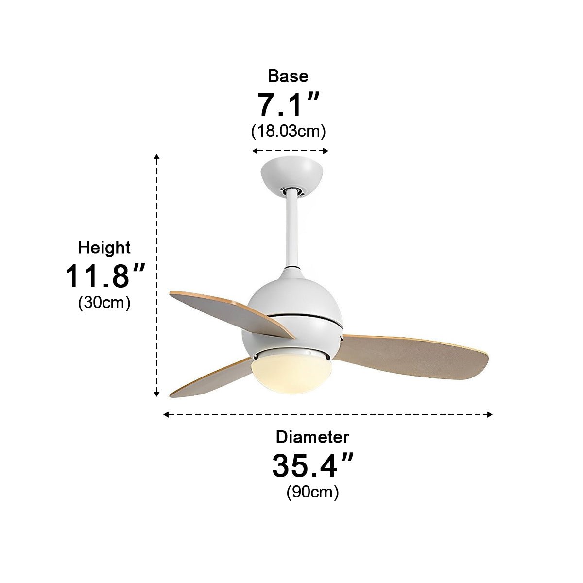 Nordic Minimalist LED Ceiling Paddle Fan DC Motor Fan Light