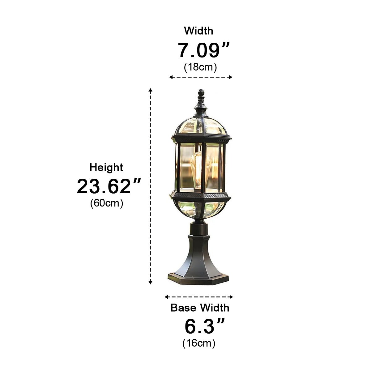 Nordic Vintage Waterproof LED Outdoor Post Lights