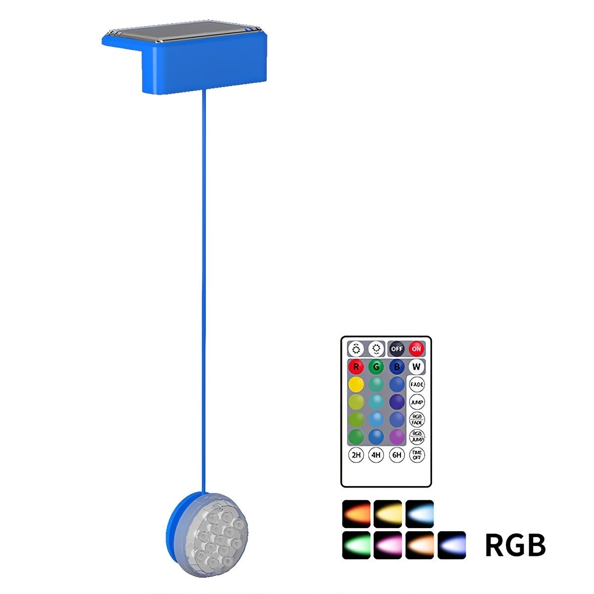 Outdoor Solar RGB Pool Light Underwater Lighting