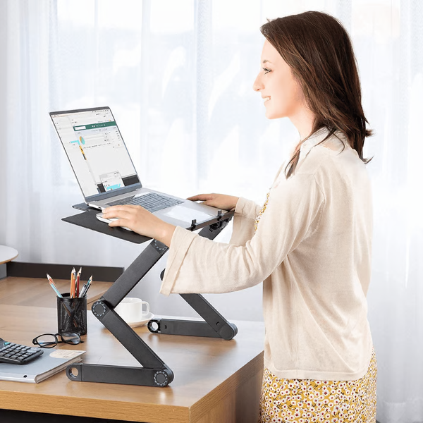Laptop Stand Aluminum Alloy Portable Folding Desk Stand With Detachable Mouse Pad Back To School 2026