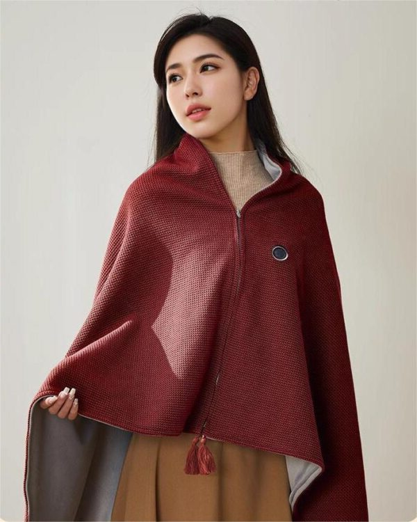 Portable Heated Shawl Large Size Cloud Fleece Wrap Cozy Winter 2026 Gift Idea For Home