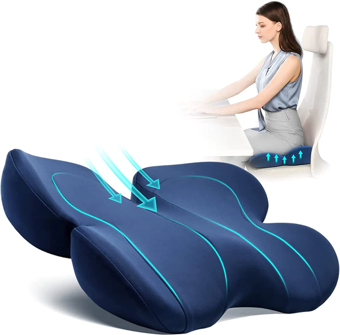Seat Cushion Ergonomic Tailbone Relief Pad for Pressure Pain, Spring 2026 Wellness Gift Idea