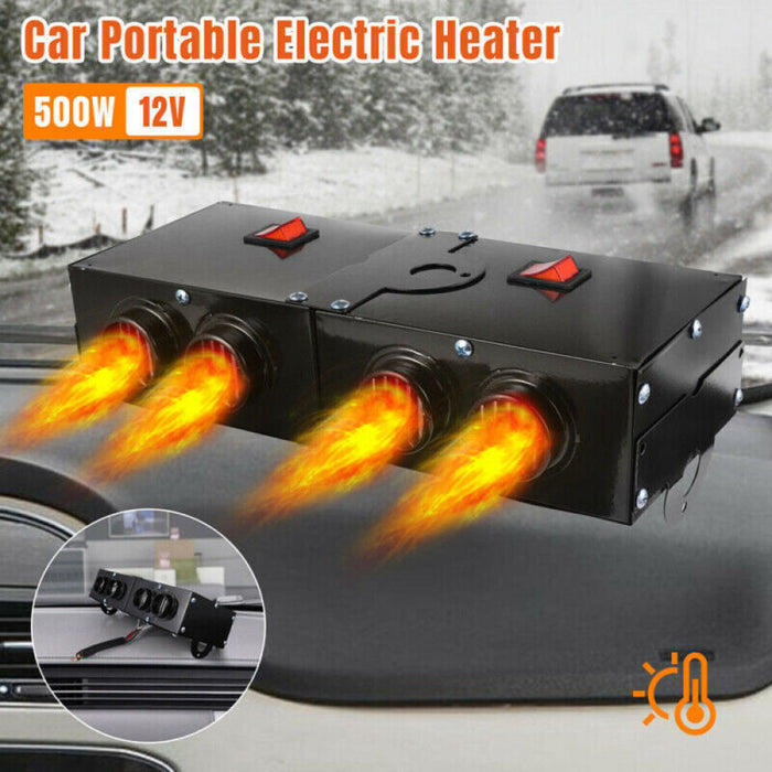 Car Heater Portable 500W 12V Defrosts Windows And Warms Cabin Winter 2026 Gift Idea