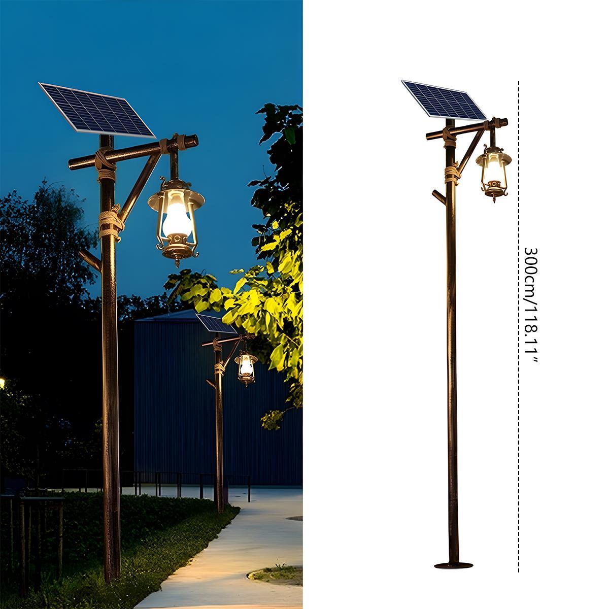 Set of 4 Waterproof Vintage Lantern Outdoor Western Street Pole Lights