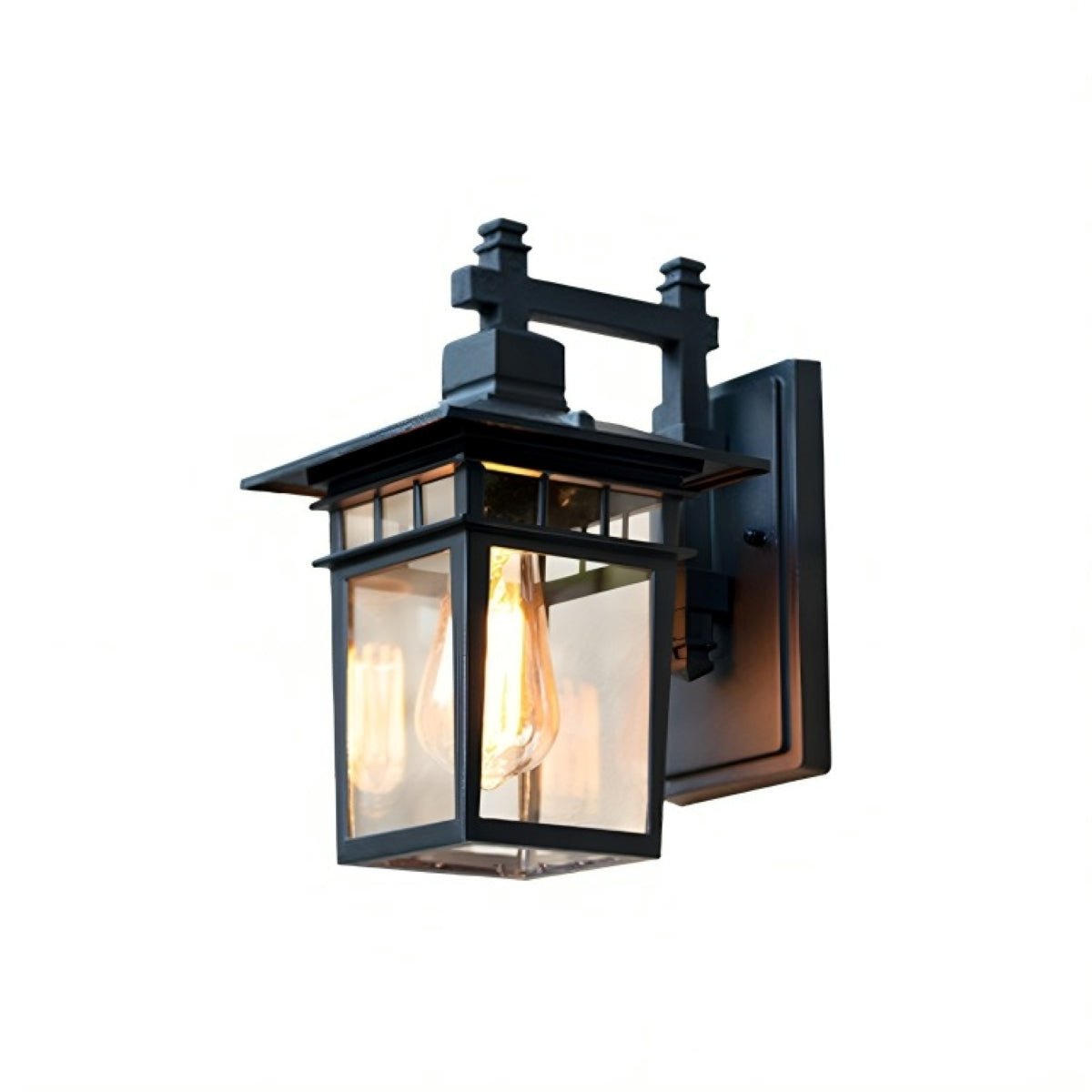 Rustic Square Waterproof Outdoor LED Porch Wall Light