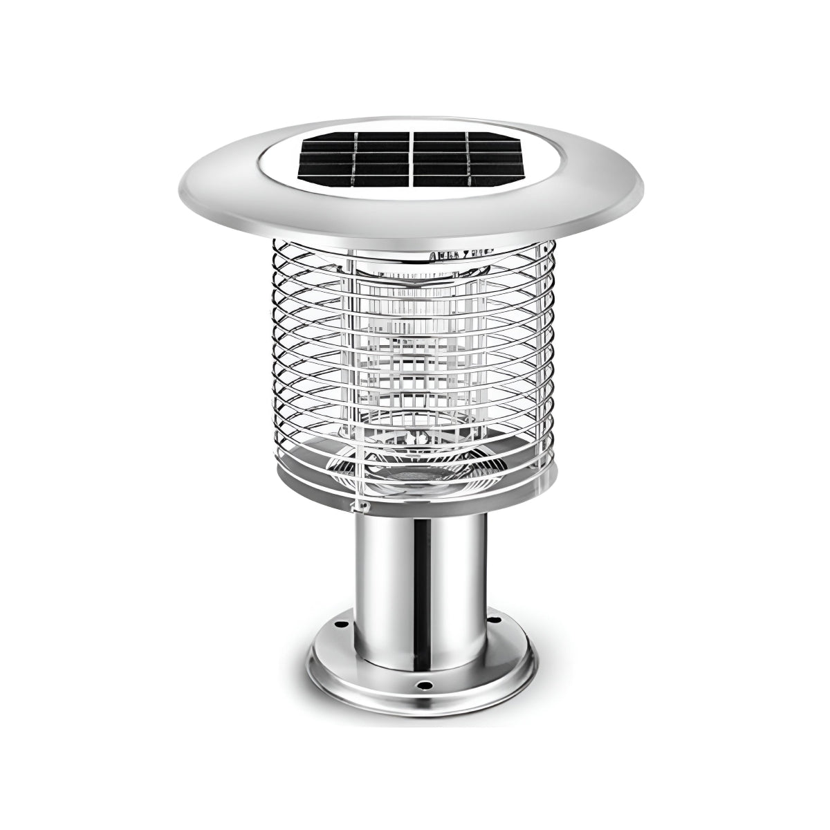 Solar Waterproof LED Outdoor Mosquito Bug Zapper Killer Post light Rechargeable