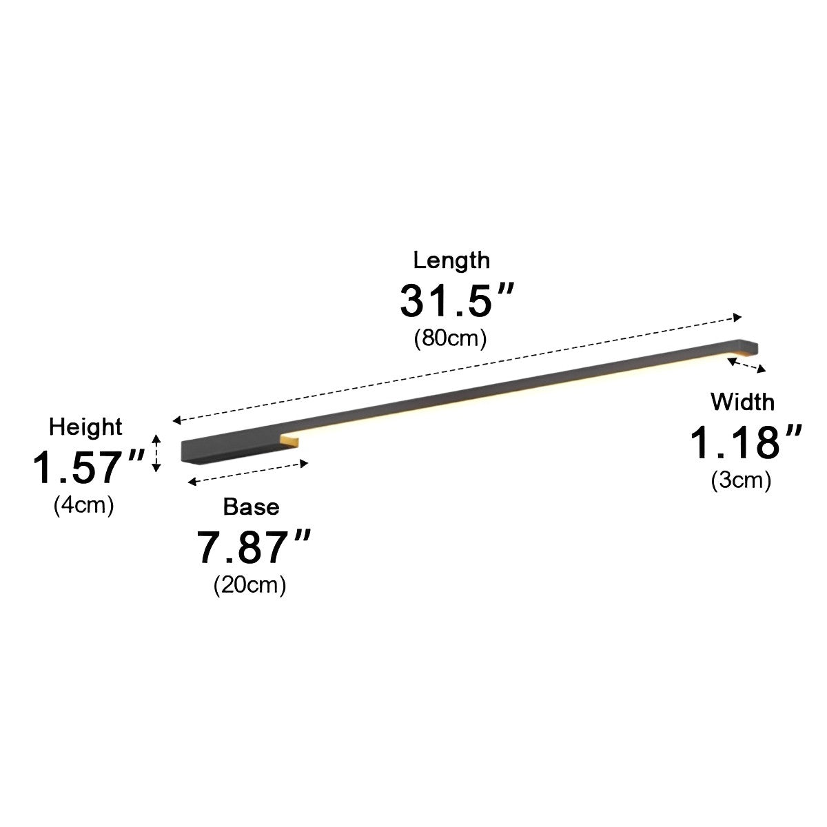 Waterproof Outdoor Long Light Strip LED Exterior Wall Lights