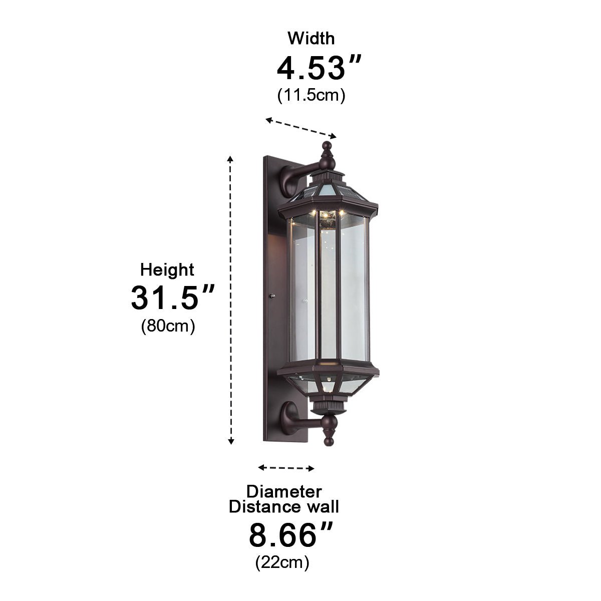 Vintage Cylinder Waterproof Porch Outdoor Wall Light