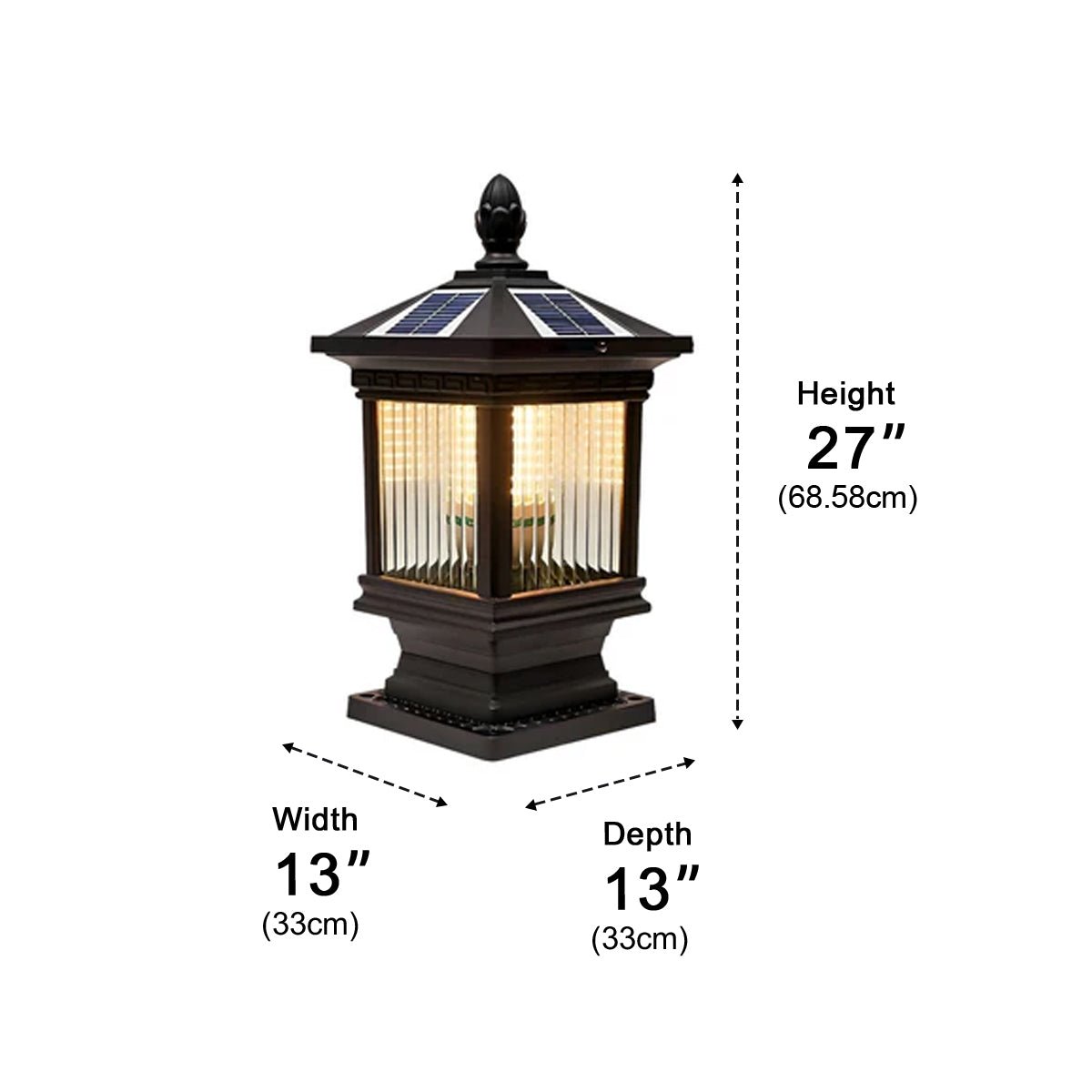 Outdoor Grille Glass Waterproof LED Fence Post Cap Light