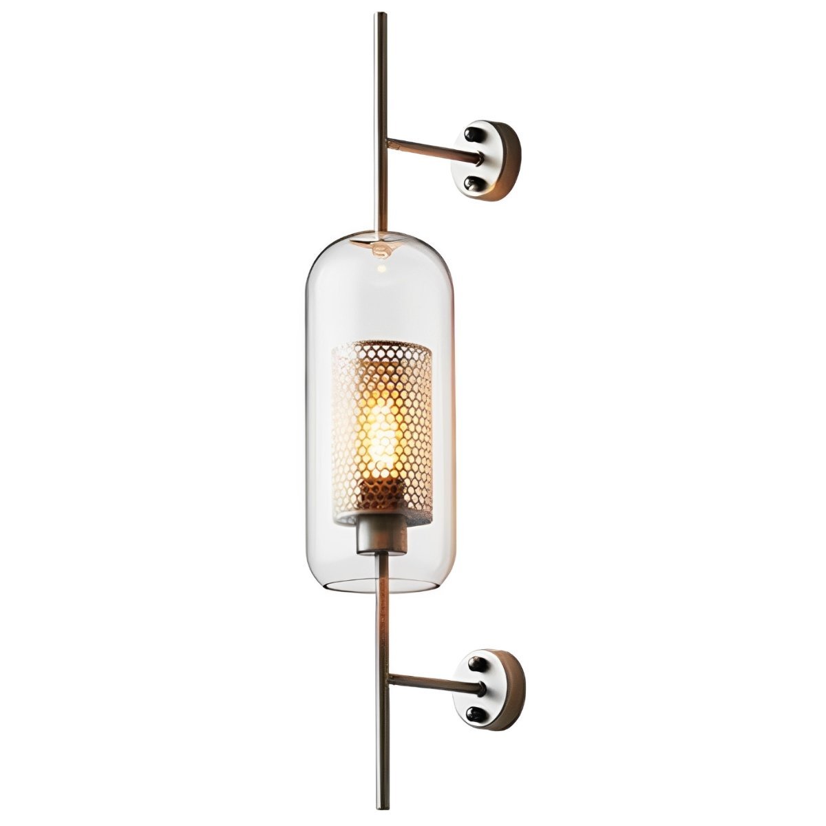Vintage Luxury Industrial Cylinder Glass LED Wall Sconces