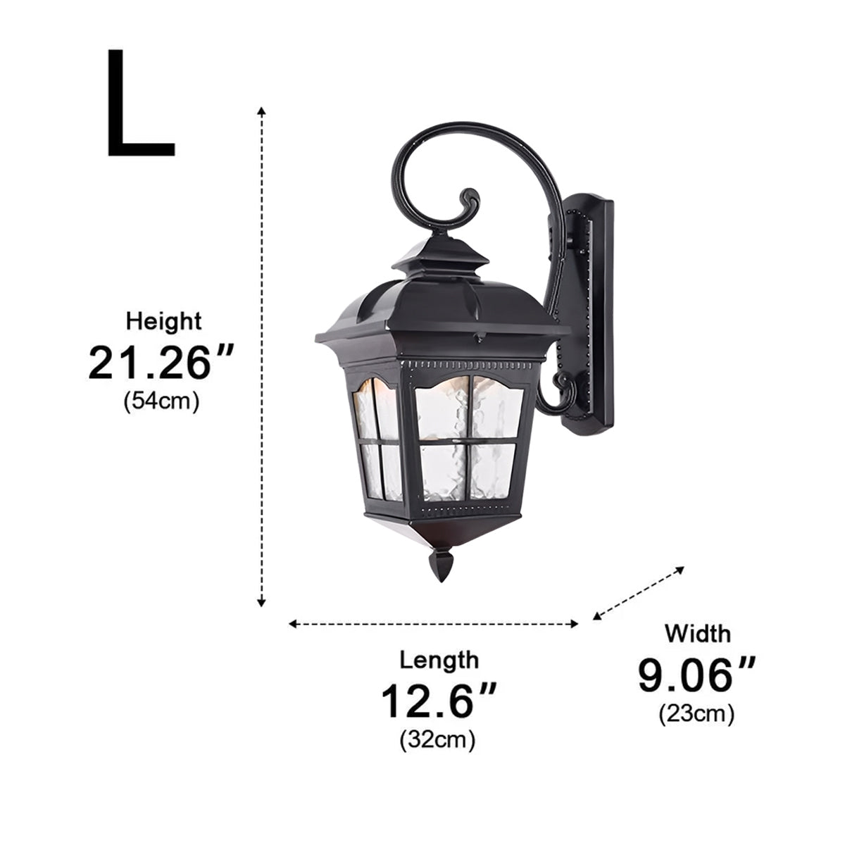 Vintage Rustic Cross Waterproof Outdoor LED Lantern Porch Wall Lights