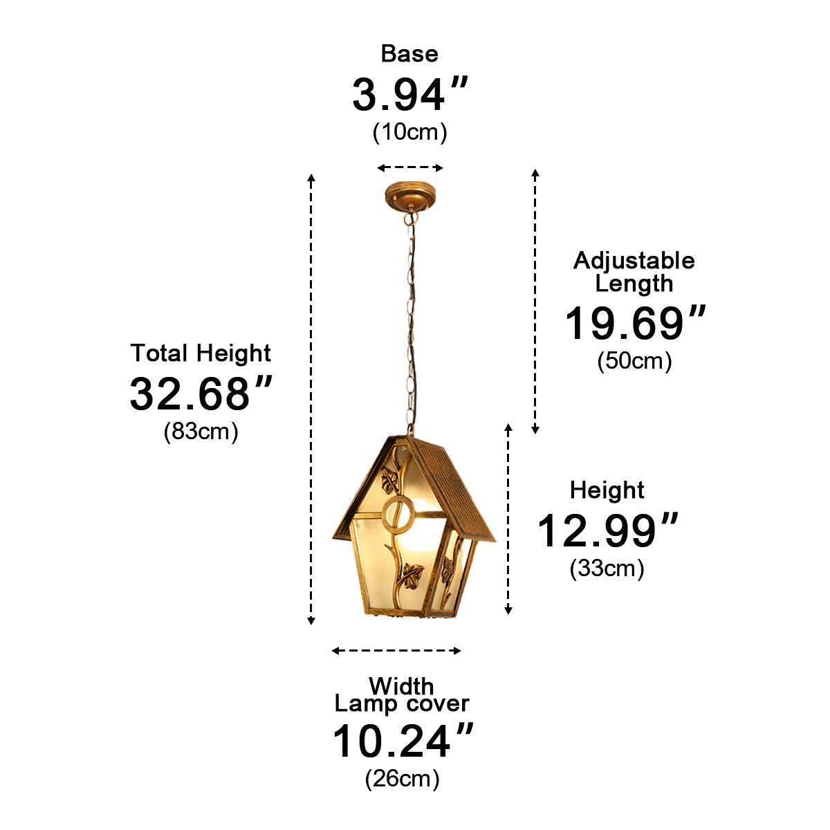 Vintage Rustic House Waterproof Outdoor LED Pendant Lights