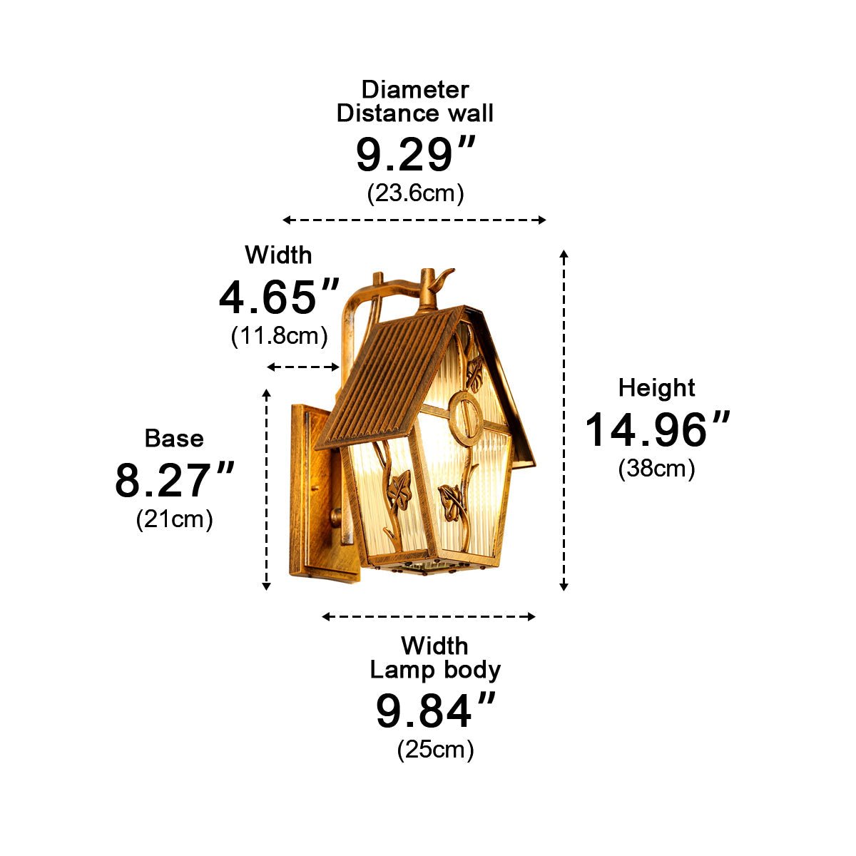 Vintage Rustic House Waterproof Outdoor LED Porch Wall Lights