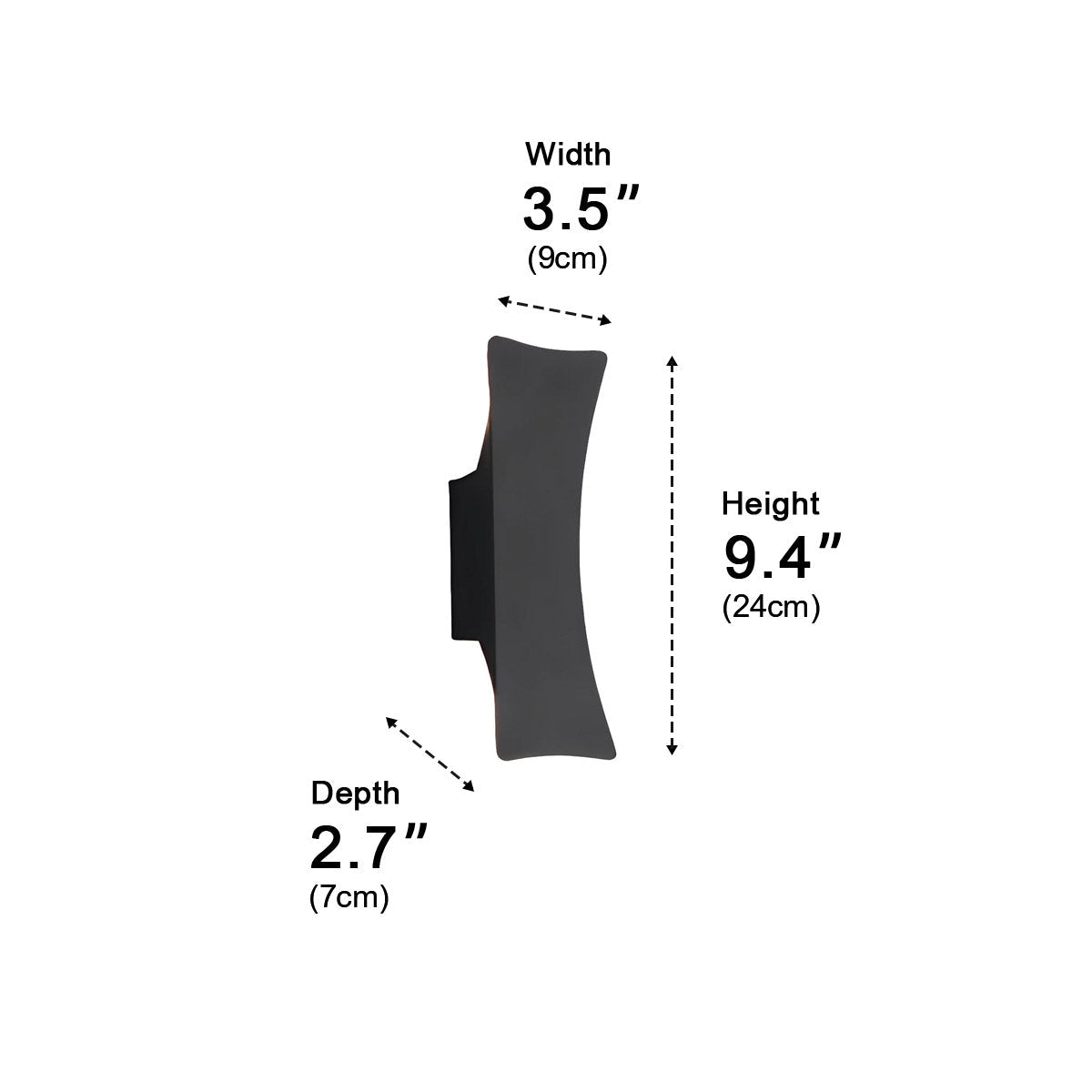 Waterproof Modern Arc Up and Down Outdoor Wall Light