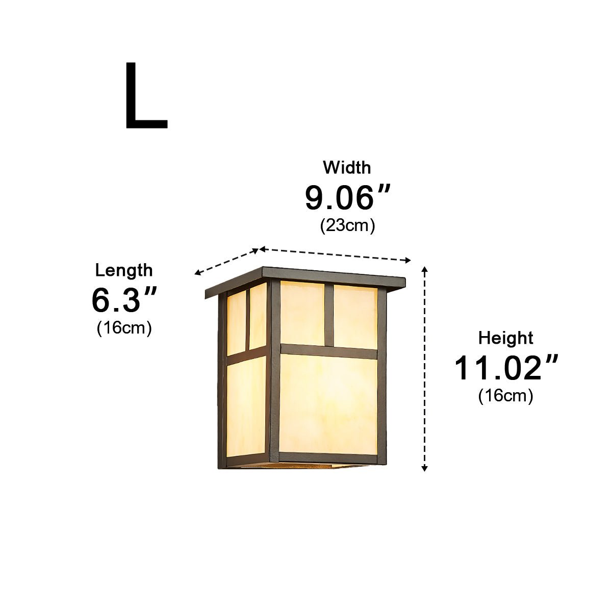 Waterproof Modern Farmhouse Square Outdoor LED Porch Wall Lights