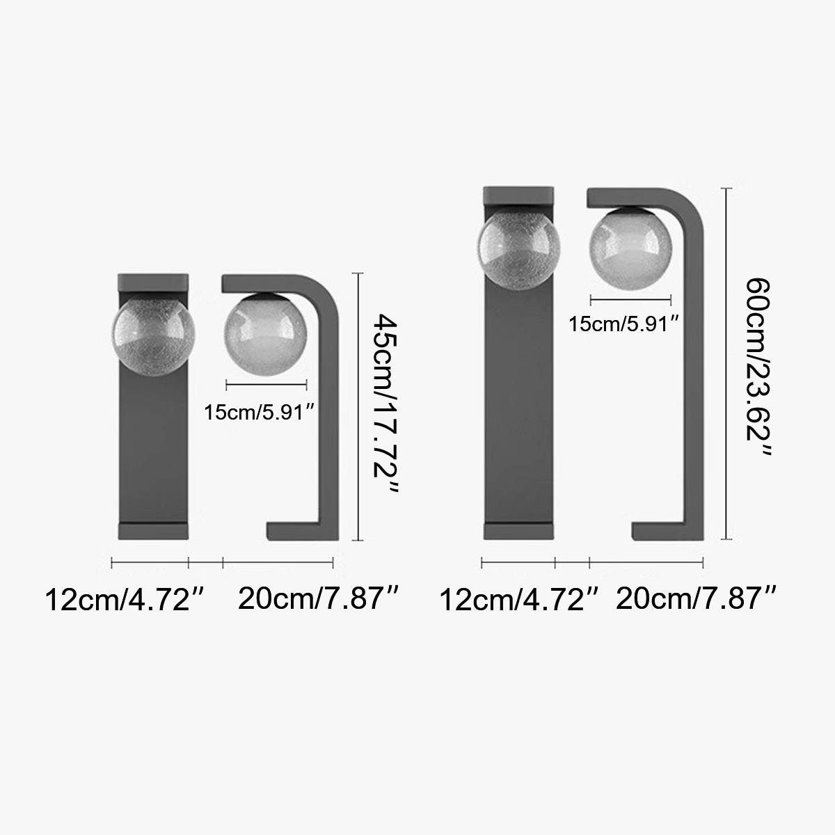 Waterproof Rectangular Globe Outdoor LED Landscape Lawn Lights