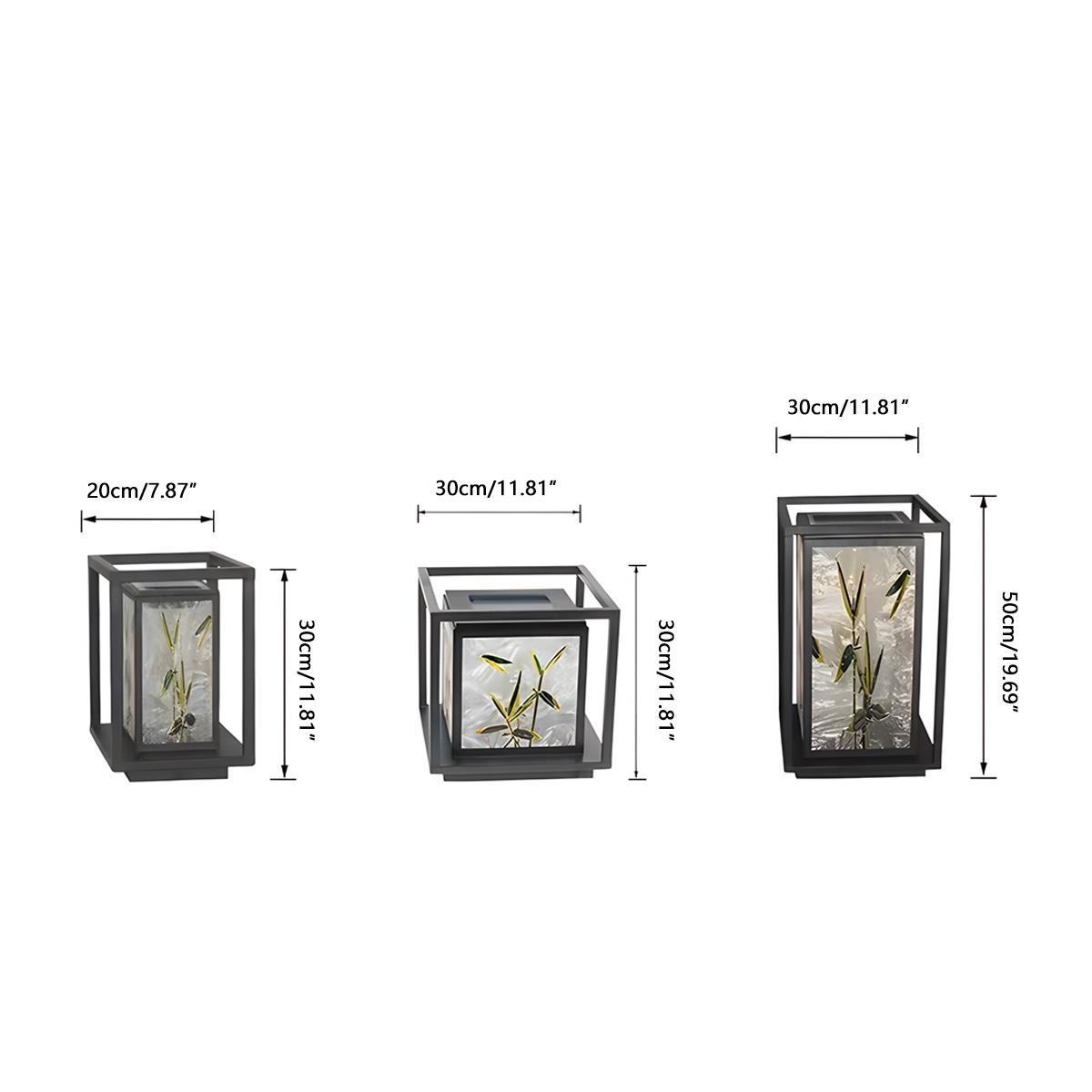 Waterproof Enamel Ice Cracked Glass Outdoor Post Lights
